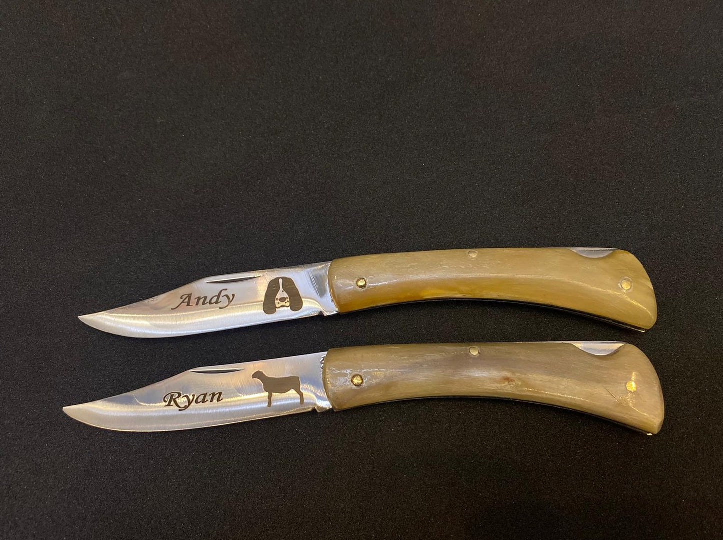 Nature's Edge Farmer's Pocket Knife: A Masterpiece Crafted from Authentic Animal Horn!