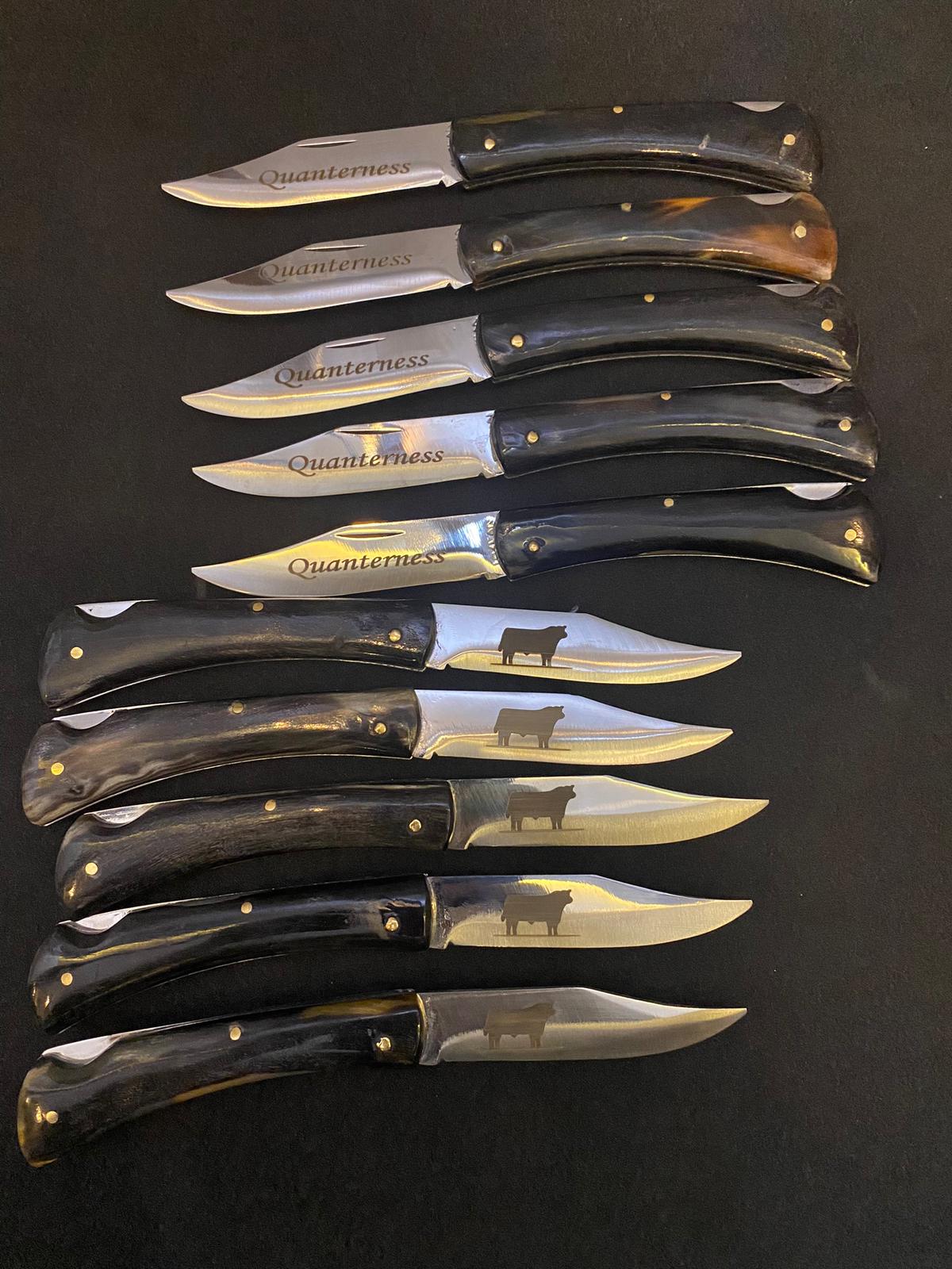 Nature's Edge Farmer's Pocket Knife: A Masterpiece Crafted from Authentic Animal Horn!